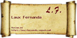 Laux Fernanda névjegykártya